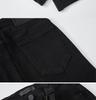 Women's Black Denim Slim Fit Jeans - Spring/Autumn 2026, Stretchy Straight Leg, Nine-Tenths Length