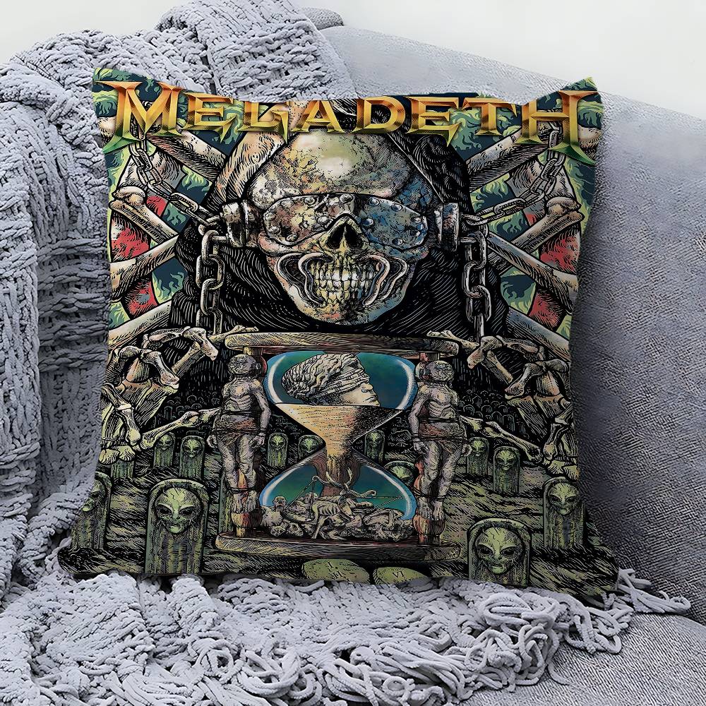 Band M-Megadeth Kissen Geschenk Home Office Dekoration Kissen Schlafzimmer Sofa Auto Kissenbezug Kissenbezug
