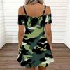 Ladies Sleeveless Strap Dress Plus Size Tropical Floral Printed Loose Seaside Sundress