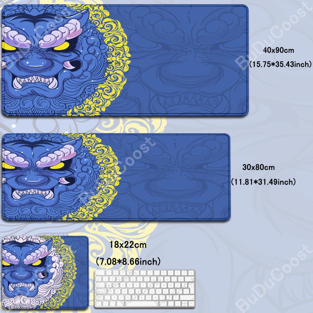 Anime Tiger Mouse Pad Large Size Laptop Computer Lock Edge Desk Mat Rubber Mousepad Gamer Carpet Gaming Accessories Keyboard Mat