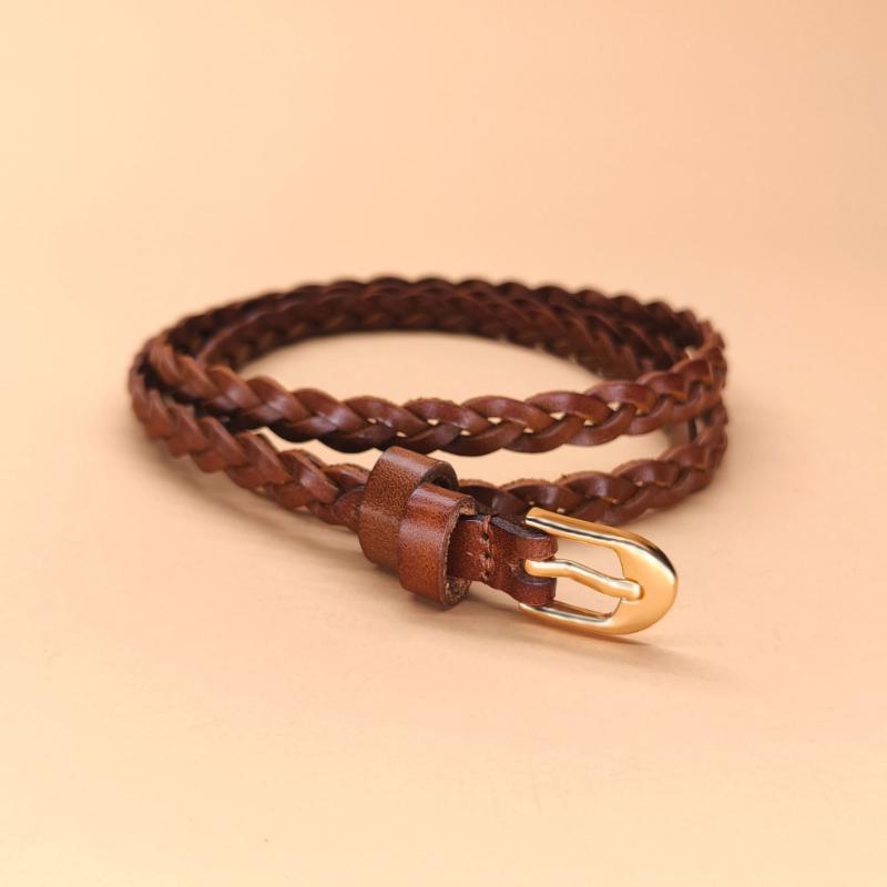 Handmade First-layer Tree Paste Bark Woven Women's Pin Buckle Belt Fashionable and Versatile Decoration