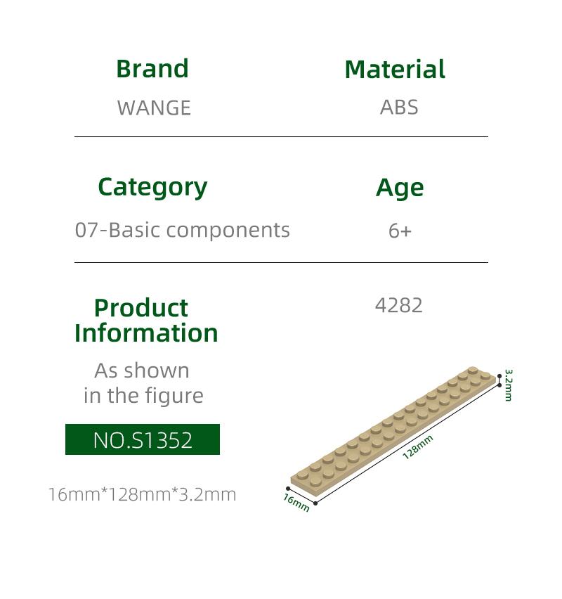 High-Quality 22Pcs/lot 4282 Thin Blocks Plate 2x16 Base Plate Works With featuring Block Moc Colour City Accessories Parts
