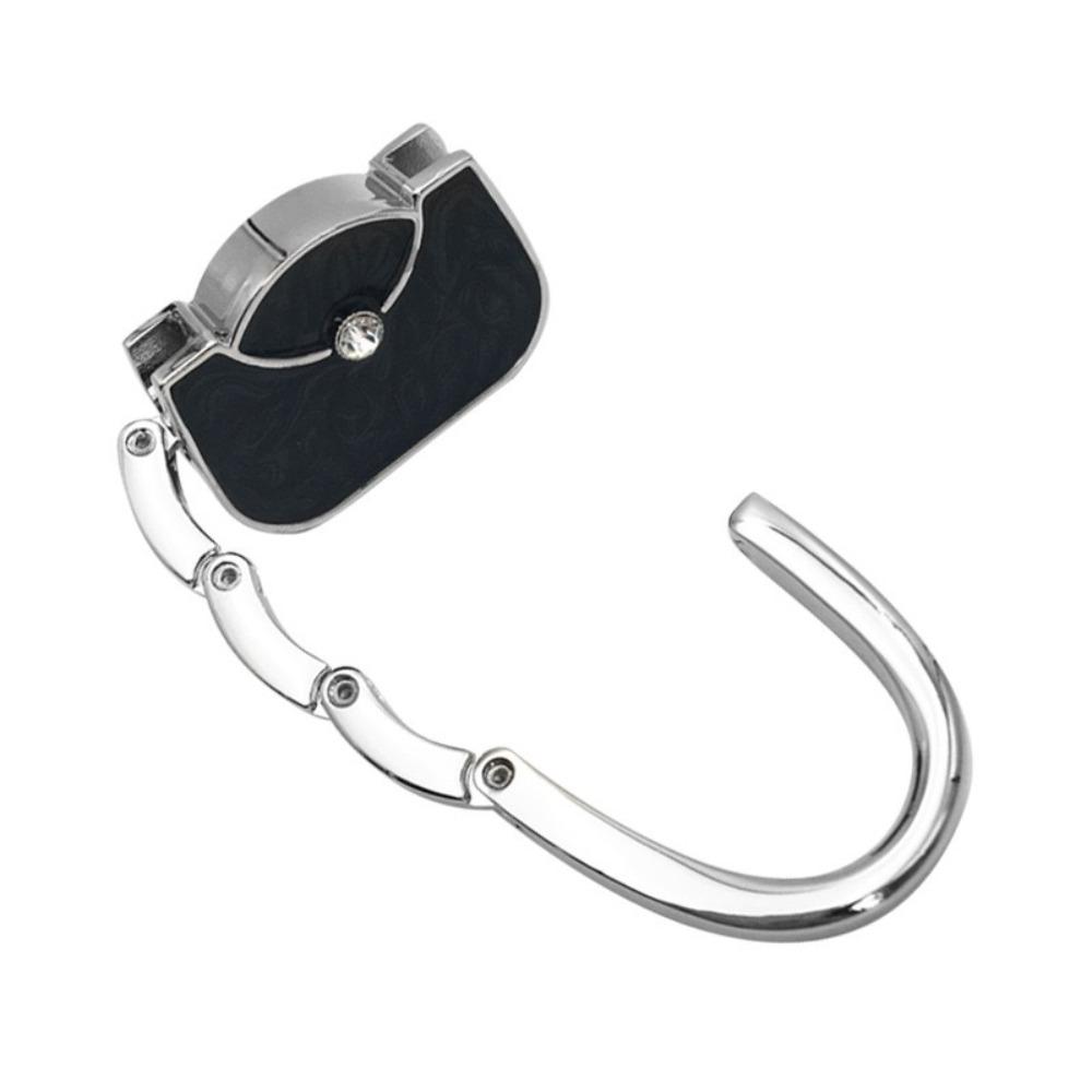 New Foldable Handbag Hook Cute Shape Portable Folding Bag Hook Alloy Material Lovely Design Purse Hanger Holder Home Decoration
