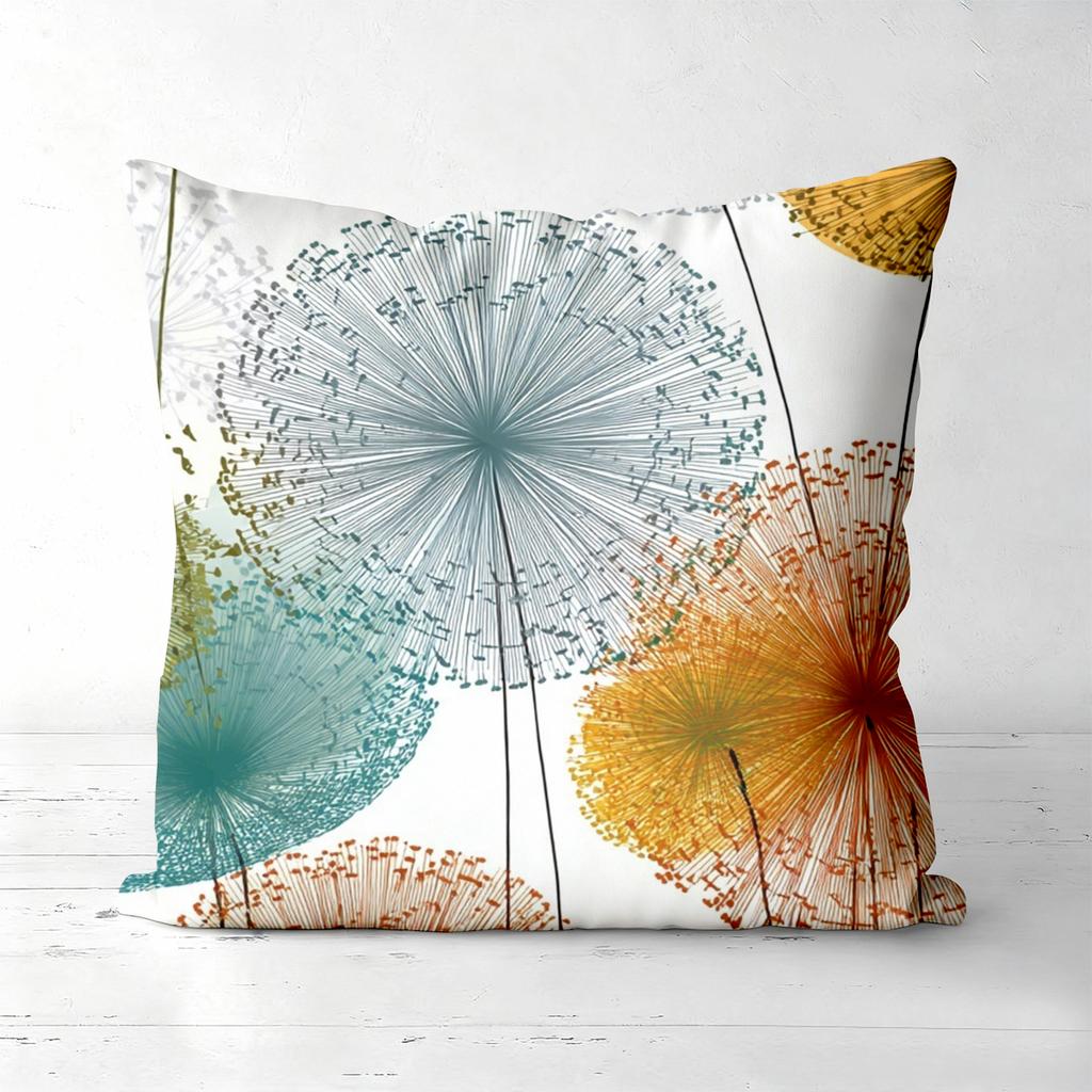 Floral Dandelion Pillows Add Charm To Your Home Polyester Pillowcase, Sofa Decorative Cushion Cov Headboard Pillow