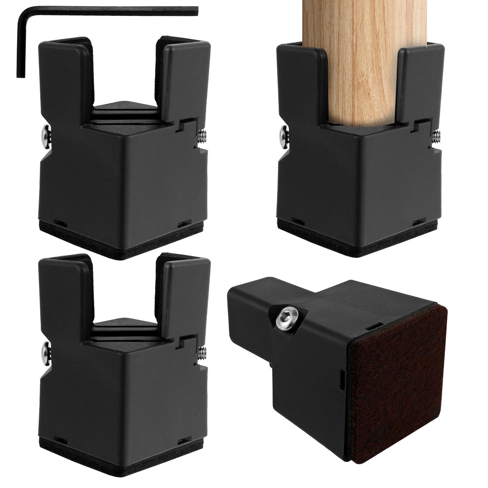 

4Pcs Adjustable Chair Riser Heavy Duty Desk Couch Bottom Elevator Metal Sofa Table Raiser 1.97/3.94inch Lift Tool for Furniture