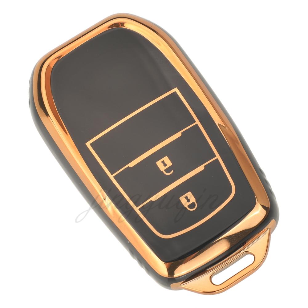 Jingyuqin 2/3/4 Buttons Soft TPU Car Key Cover Case For Toyota CHR Hilux Land Cruiser 200 Camry Corolla RAV4 Highlander Crown