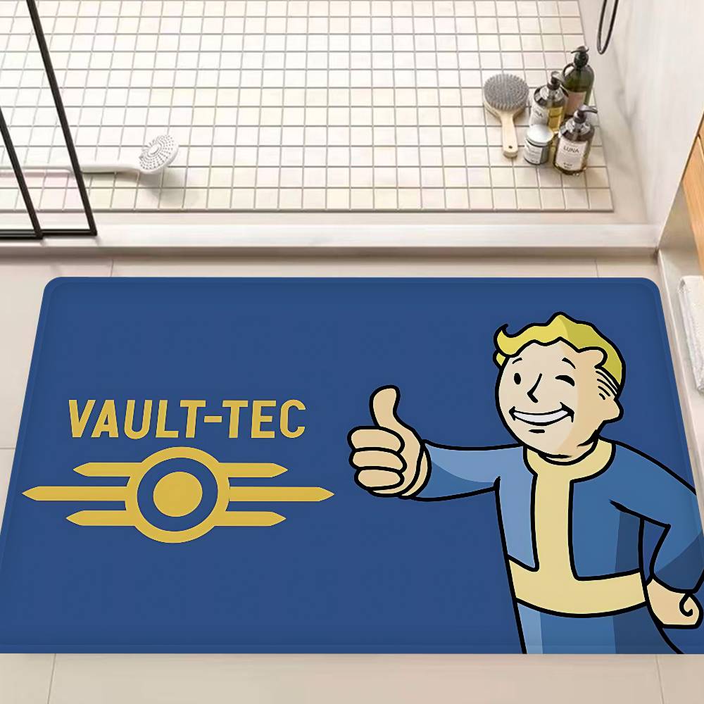 Game Vault Tec F-Fallout Mata do pokoju Antypoślizgowa Chłonąca wodę Długi pas Poduszka Mata do sypialni Dywany domowe
