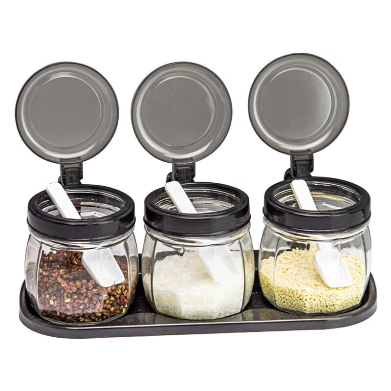 Short Cloud Glass Seasoning Jar Set