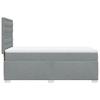 Box Spring Bed with Mattress Light Grey 100 x 200 cm Fabric