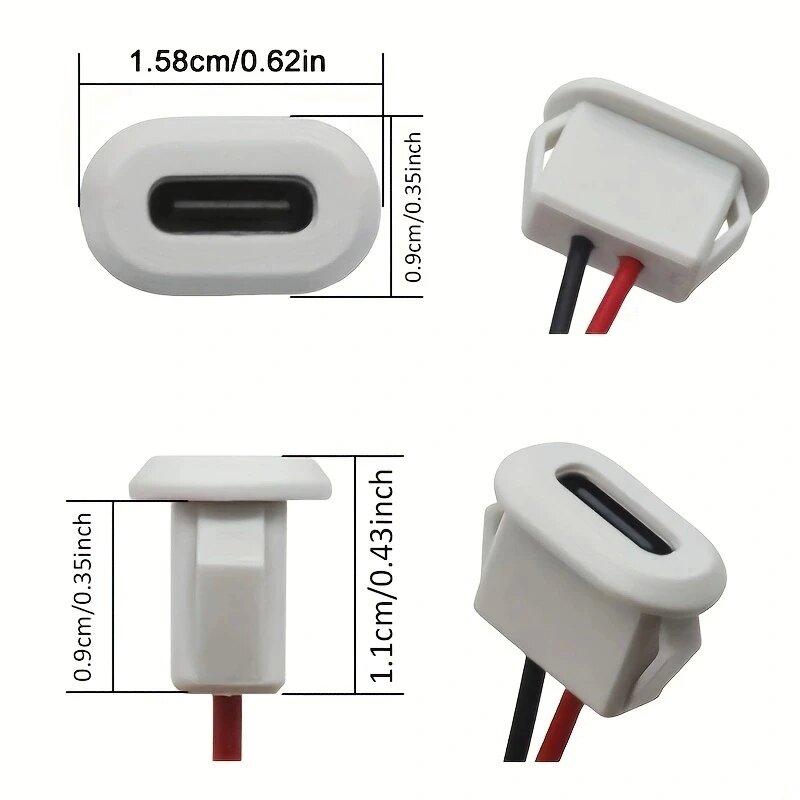 

1 шт., разъем для зарядного устройства USB-C, 3 А, сильноточный разъем для быстрой зарядки, порт USB типа C, разъем типа «мама», тип C с пряжкой для карты