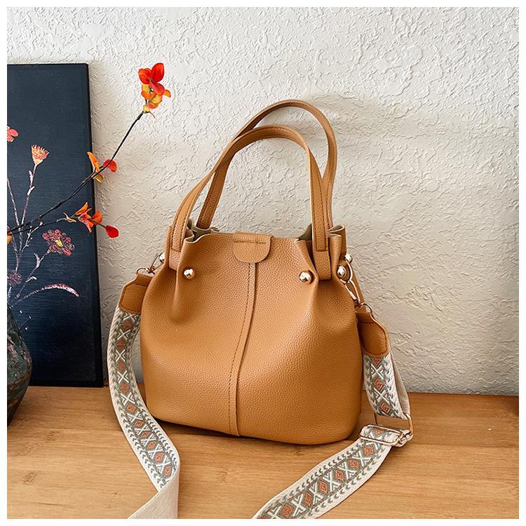 Bag Korean premium sense versatile bucket bag spring and summer 2025 new broadband shoulder messenger bag women's handbag