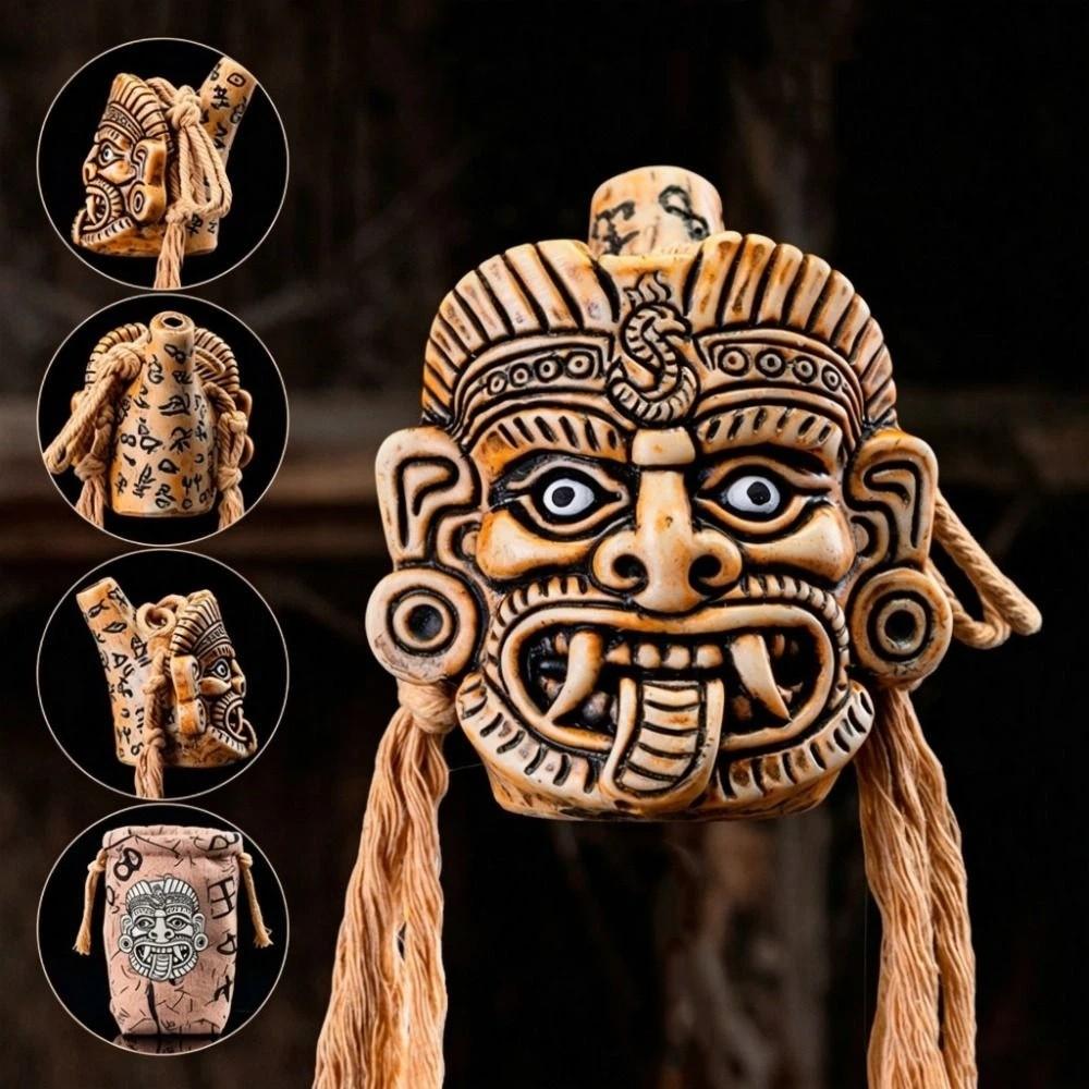 Bone-Chilling Horror Sound Aztec Death Whistle Loud Terrifying Sound Prank Toy  April Fool Decor