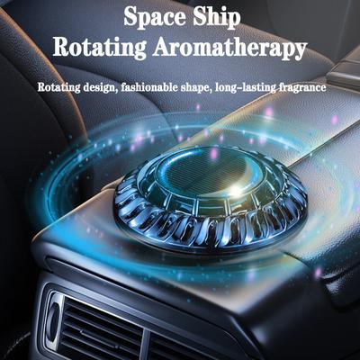 Car Solid Balm Holder Solar-powered Automatic Rotating Car Perfume Aromatherapy Ornaments