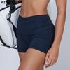Vitality Girls Flip Waist Folding Yoga Shorts Slim Fitted Waist Exercise Shorts Female Training Quick-Drying Breathable