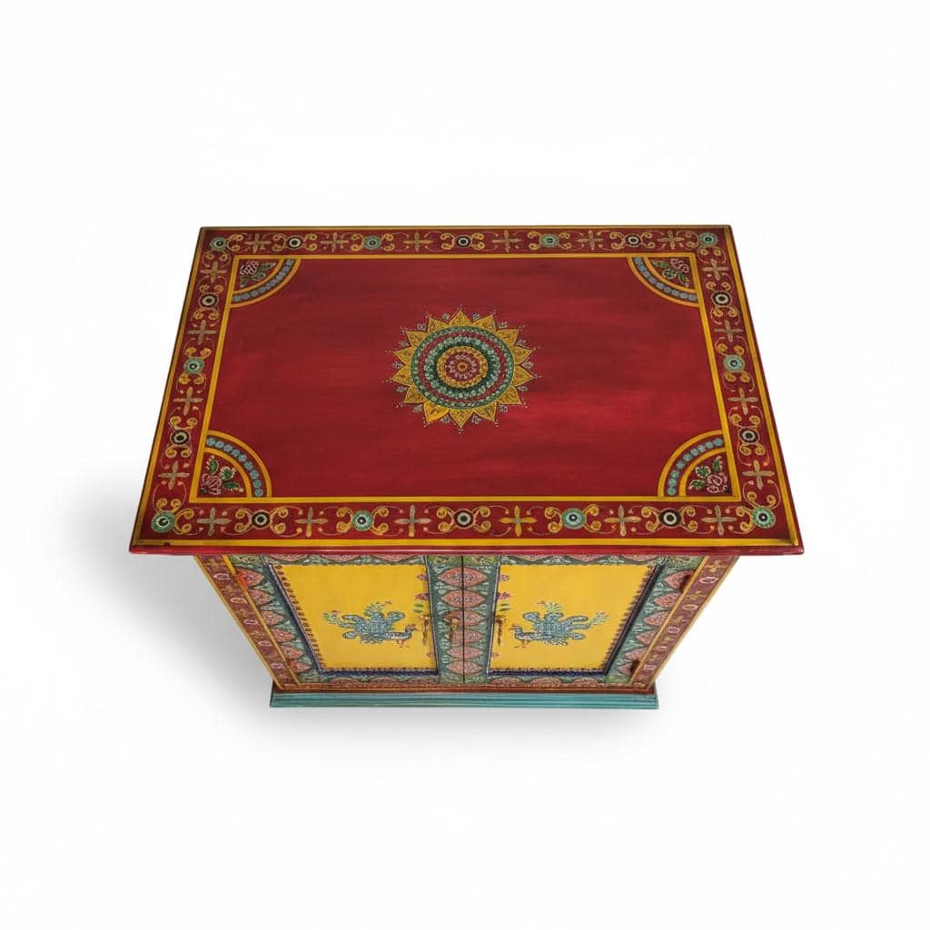 Wooden Painted Bedside Self Cabinet Storage Desk Drawer, Cupboard Nightstand-Wooden Sideboard Home Decor Furniture Side Desk Drawer