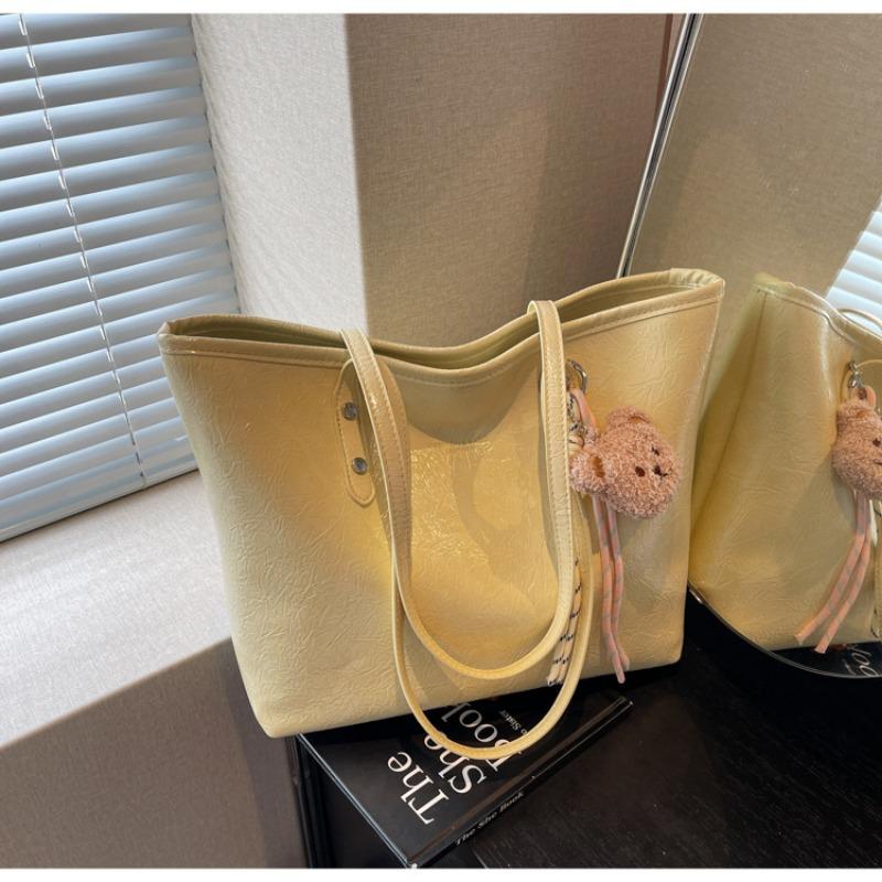Large-capacity bag women's summer versatile new simple shoulder bag premium texture commuter tote bag