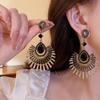 Übertriebene Quasten-Hängeohrringe Leichter Luxus Vintage Ohrringe Strass Pfauenohrringe Geschenk