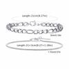 Vnox 2pcs/Set Cuban Figaro Rope Snake Chain Bracelet Set for Men Boys, Gold Black Silver Color Stainless Steel Wristband Jewelry