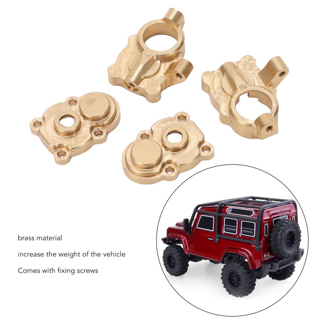 RC Steering Cup Providing Balanced Replaceable Golden Brass Steering Cup Gear Cover for FMS FCX24 1/24 Crawler
