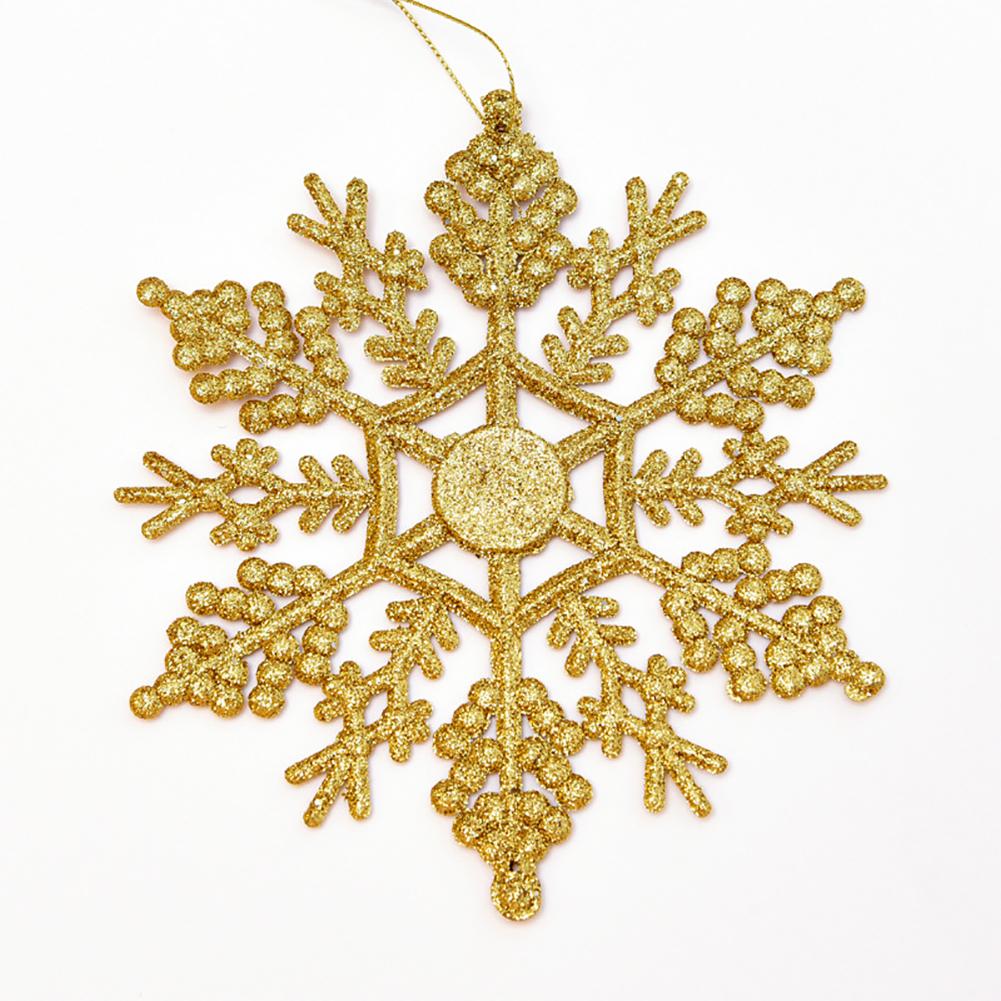 12 Stück 10cm Glitzerpulver Schneeflocke Weihnachtsornamente Weihnachtsbaumdeko Party Hochzeit DIY Heimdekoration