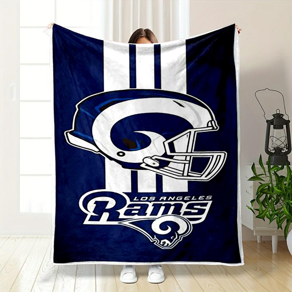 Los Angeles Rams Helmet Design Blanket Flannel Blanket for Bedroom, Living Room, Sofa, and Nap Sofas.