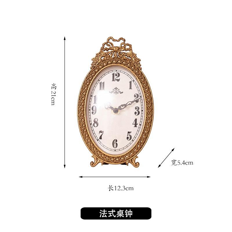 French Retro Table Clocks Light Luxury High-end Feel Table Clocks Exquisite Elegant Home Decor Orologio Da Tavolo YS40CC