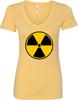 Buy Cool Shirts Ladies Radiation T-shirt Radioactive Fallout Symbol V-Neck Unisex T-Shirt
