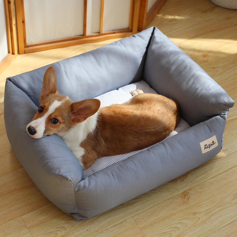 Four Seasons Washable Dog Bed: Bite-Resistant, Moisture-Proof, Warm for Small Pets