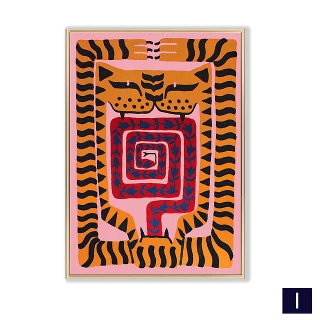 Abstract Ancient Egypt Posters And Prints Wall Pictures Boho Snake Tiger Wall Art Leopard Lady Canvas Painting For Bedroom Decor