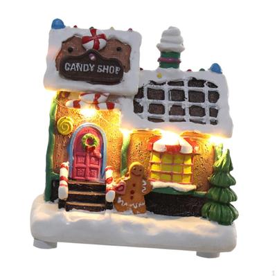 Casa del Villaggio di Natale Illuminata Display LED per Decorazioni Festive, Camera da Letto