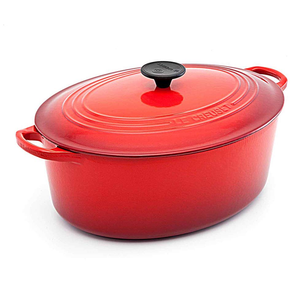 

Le Creuset Cast Iron Enamel Cocotte Oval 25cm Cherry Red, Gas and Induction Oven Compatible [Official Japanese Product]