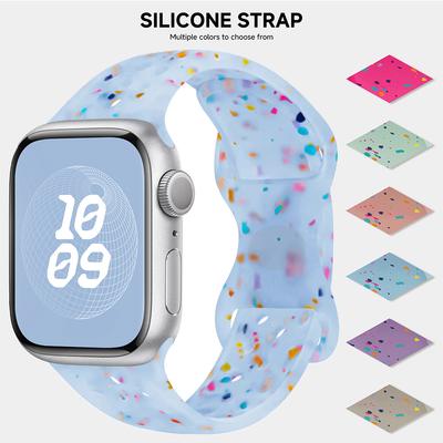 Original Silikonarmband für Apple Watch Band 44 mm 45 mm 40 mm 41 mm 38 mm 42 mm Correa Atmungsaktiv iwatch Serie 9 8 SE 7 6 Ultra 2 49 mm