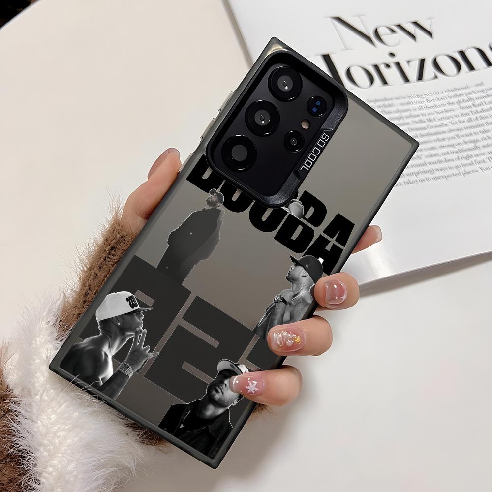 B-Booba Singer Phone Case For Samsung Galaxy S25 Edge S24 S23 S22 S21 S20 Ultra Funda Silicone Silver Cover