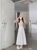 Petite Women's Pleated Patchwork Midi Skirt - 2024 Summer Korean Fashion, Elastic Waist