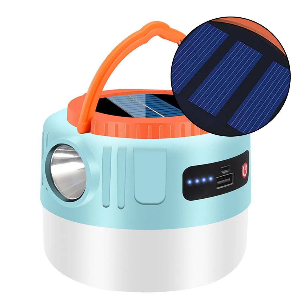 Solar & USB Charging Camping Light with Remote Control Outdoor Hanging Tent Lamp Portable Emergencies Light Enduring