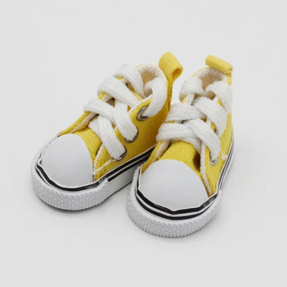 

Одежда для куклы BJD Аксессуар 5 см Мини Холщовые Туфли на Шнурках для Куклы для Игры в Кукольный Домик Нарядный Аксессуар 1 Пара 5cm жёлтый