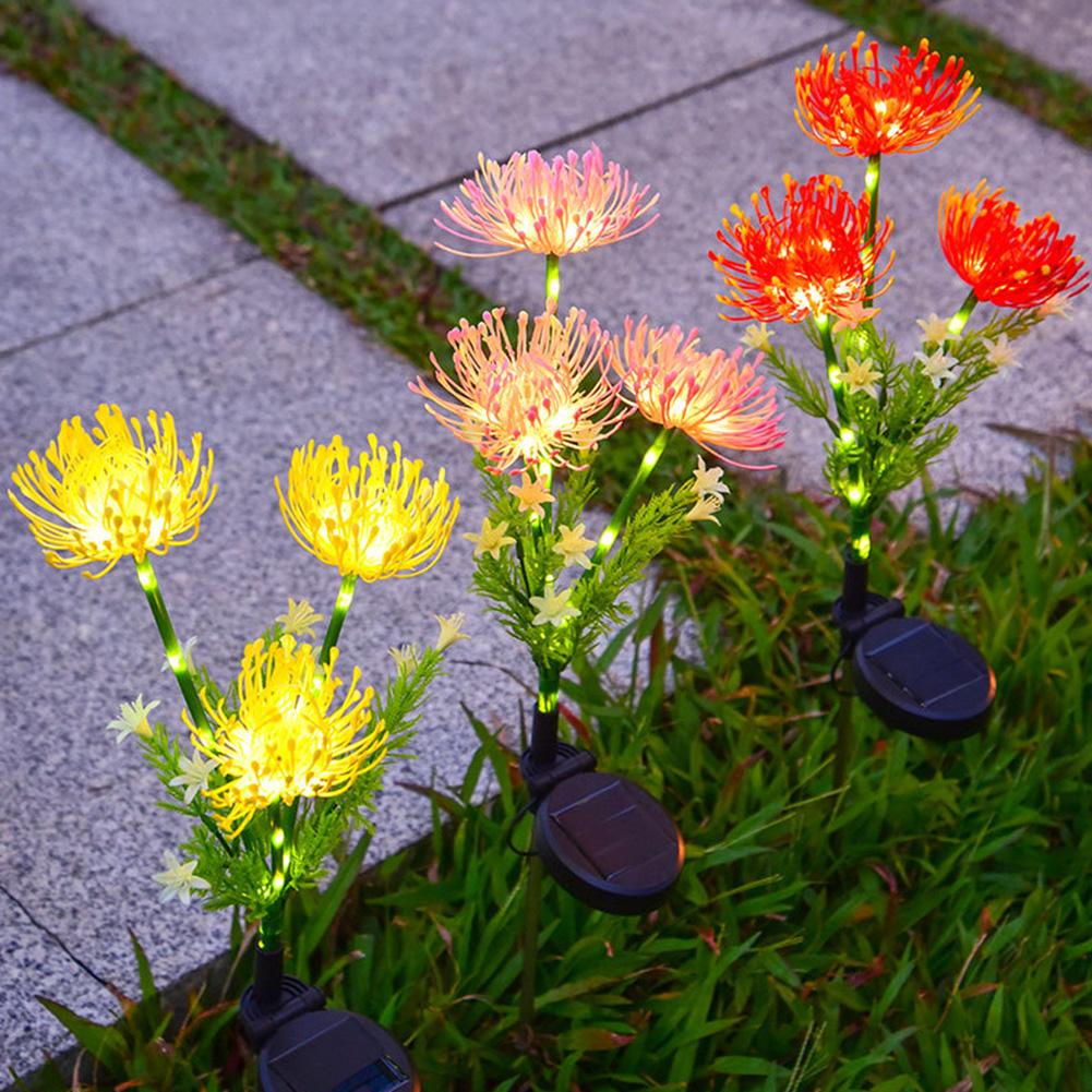 Garden Decoration Lawn Lamp IP65 Waterproof Simulated Flower Lights Outdoor Decorative Solar Garden Lights for Garden Yard Decor