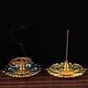 Alloy Lotus Incense Burner: Sandalwood Coil & Agarwood Stick Holder for Living Room