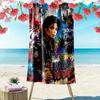 Name Custom King of Pop Print Beach Towel, Large Soft Quick Dry Towel for Beach Camping Swimming