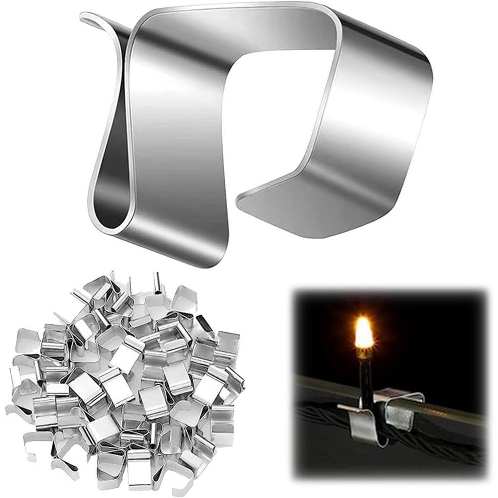 A02M-Christmas Decorative Clip 50X Outdoor Christmas Light Clips Cable Hooks Mounting Accessories