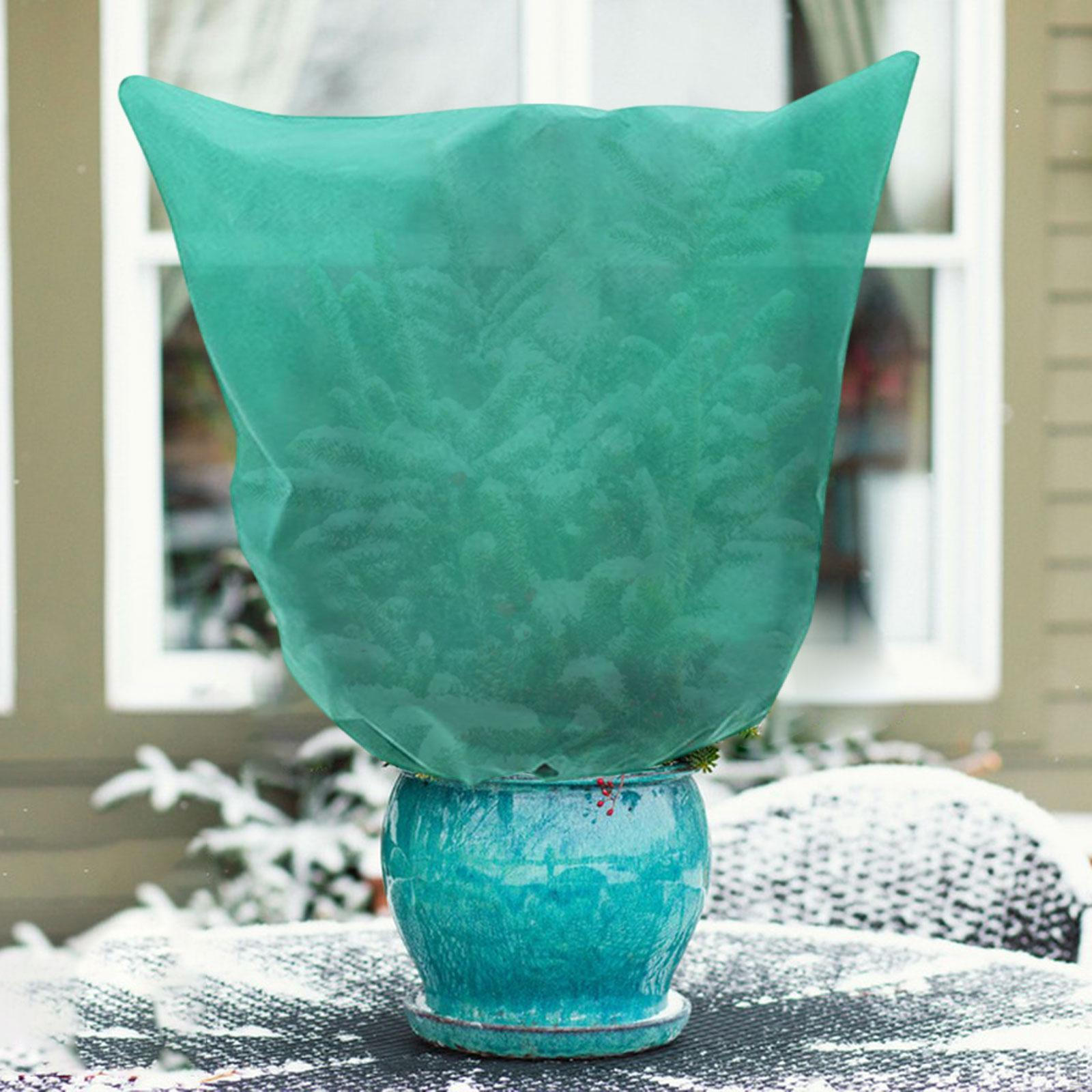 

Противоморозный зимний защитный чехол для горшков с растениями из нетканого материала для защиты от холода на открытом воздухе Green 1.2x1.8