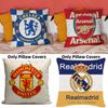 Football Cup Flag Club Linen Cushion Cover For Living Room Sofa Decor