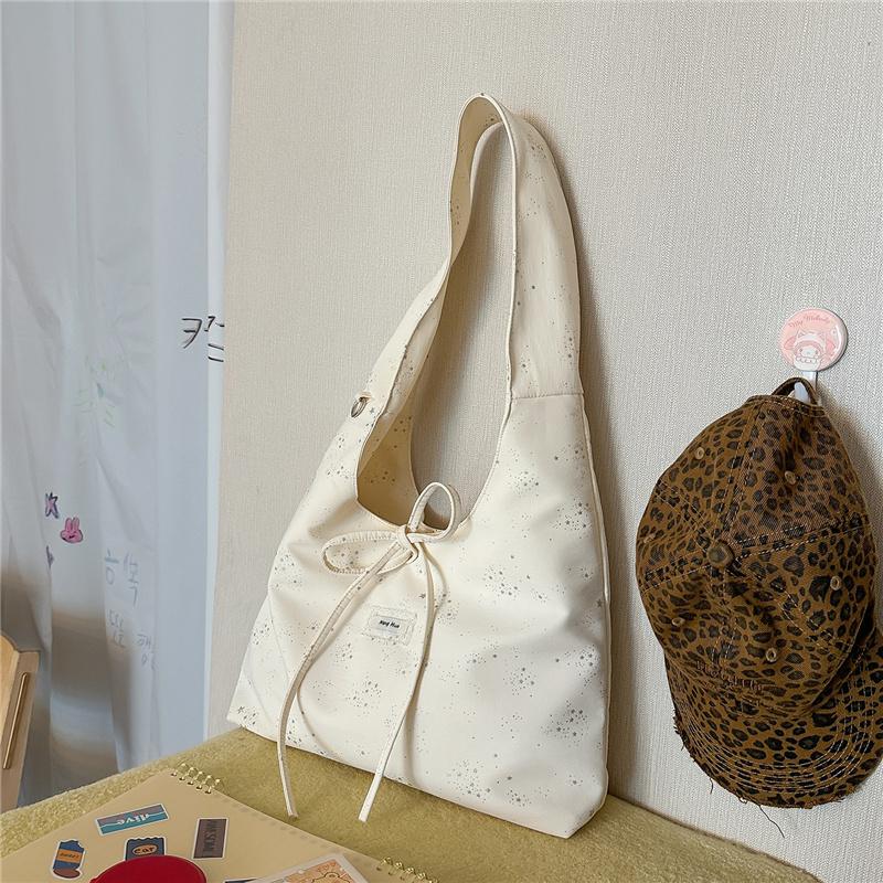 Sac à bandoulière de couleur unie Sac fourre-tout grande capacité pour femme