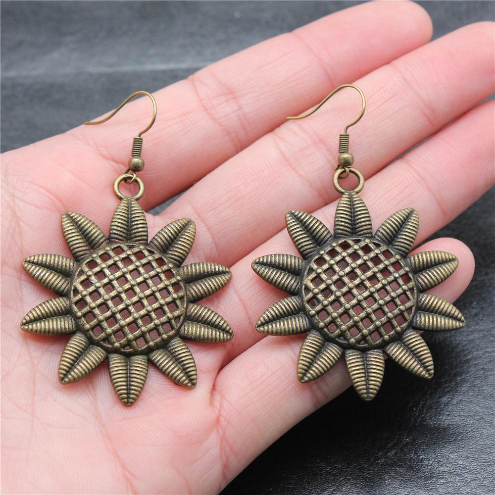 54 Styles Vintage Fashion Women Jewelry Flower Dangle Earring Drop Jewelry Accessories For Women Sunflower Rose Daisy Earrings