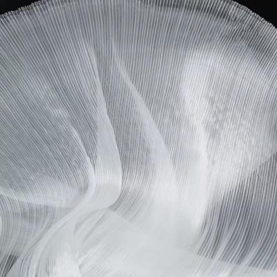 2025 Bright Organza Fabric DIY Stiff Shape Pleated Mesh Fabrics Polyester Material Designer Fabrics Wedding Decoration