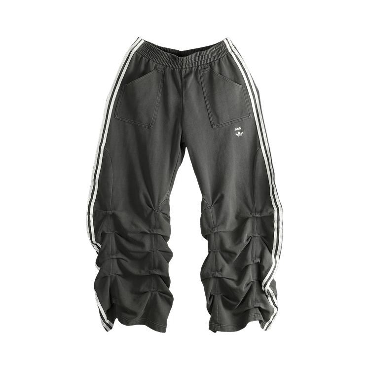 

adidas x Avavav Pleated Track Ruched Pant Carbon Unisex Bottoms Grey JP4851 XS