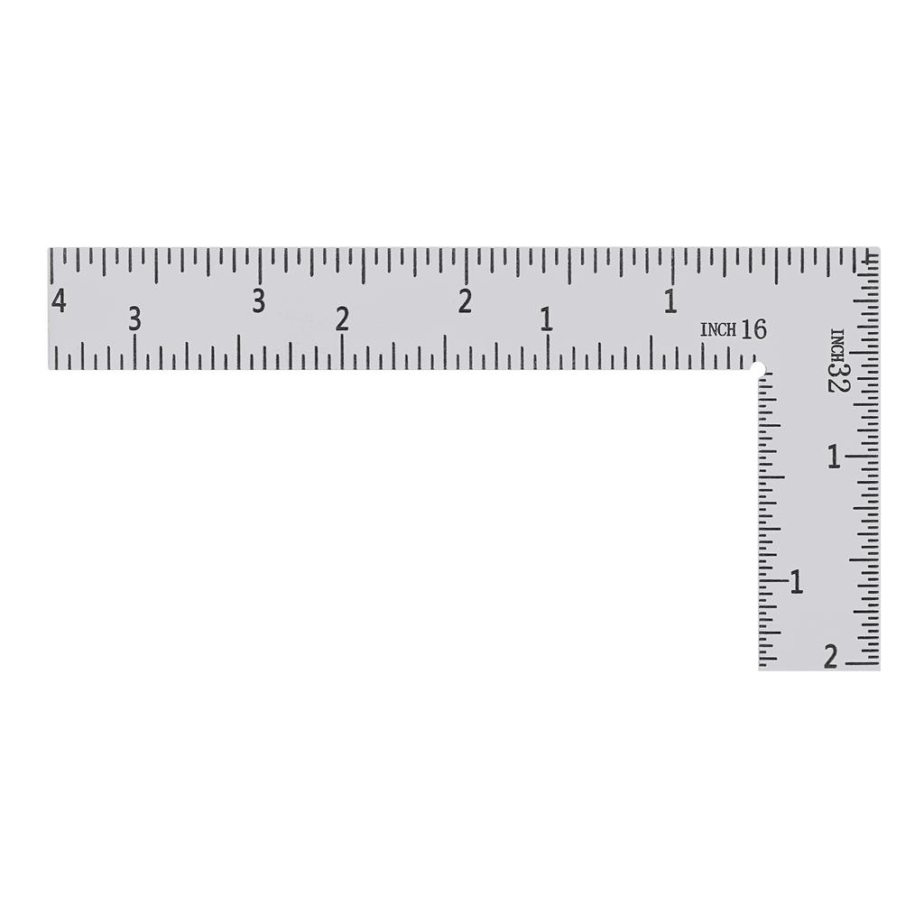 Stainless Steel 1.2mm L Shaped Ruler Double Imperial Scale Multi Size Heavy Duty Woodworking Decoration Engineering
