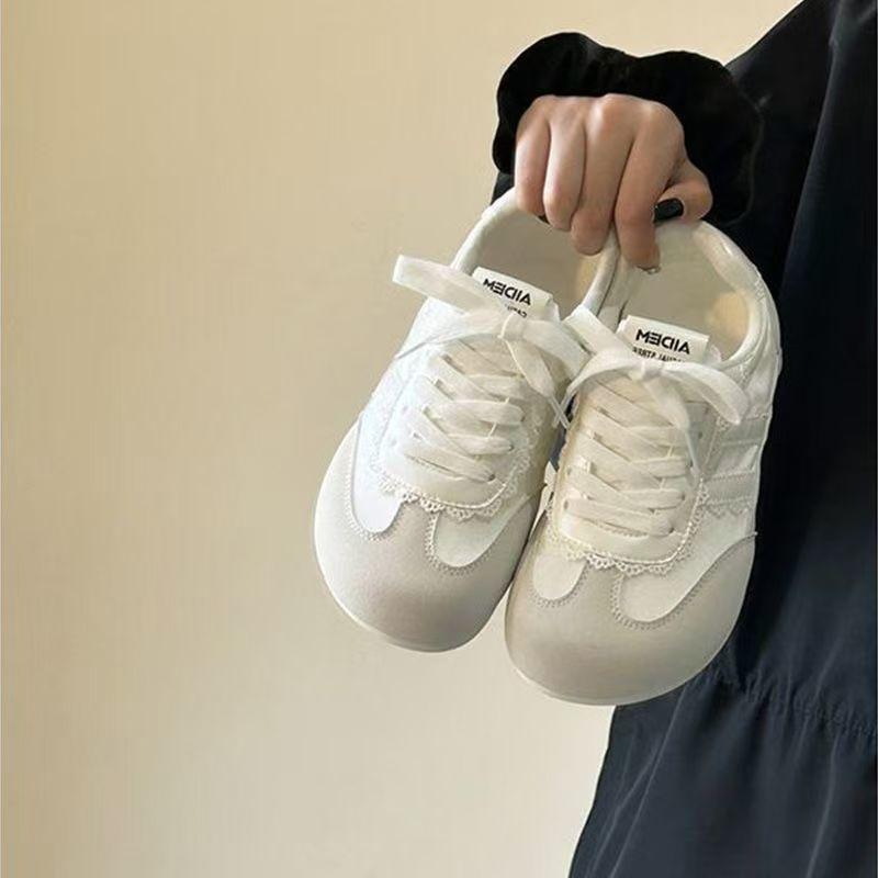 Puff Dexun Little White Shoes Children 2025 New Summer Thin Breathable Ballet Style Dexun Sports and Leisure Board Shoes