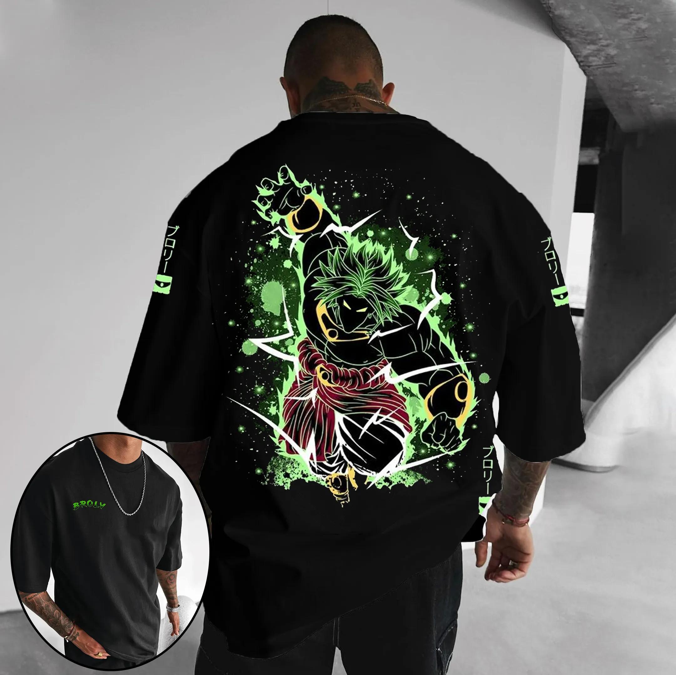 2026 Trendy Casual Dragon Ball Cartoon Print TShirt  Summer Mens Cotton ShortSleeved Shirt  Cartoon Style TShirt S