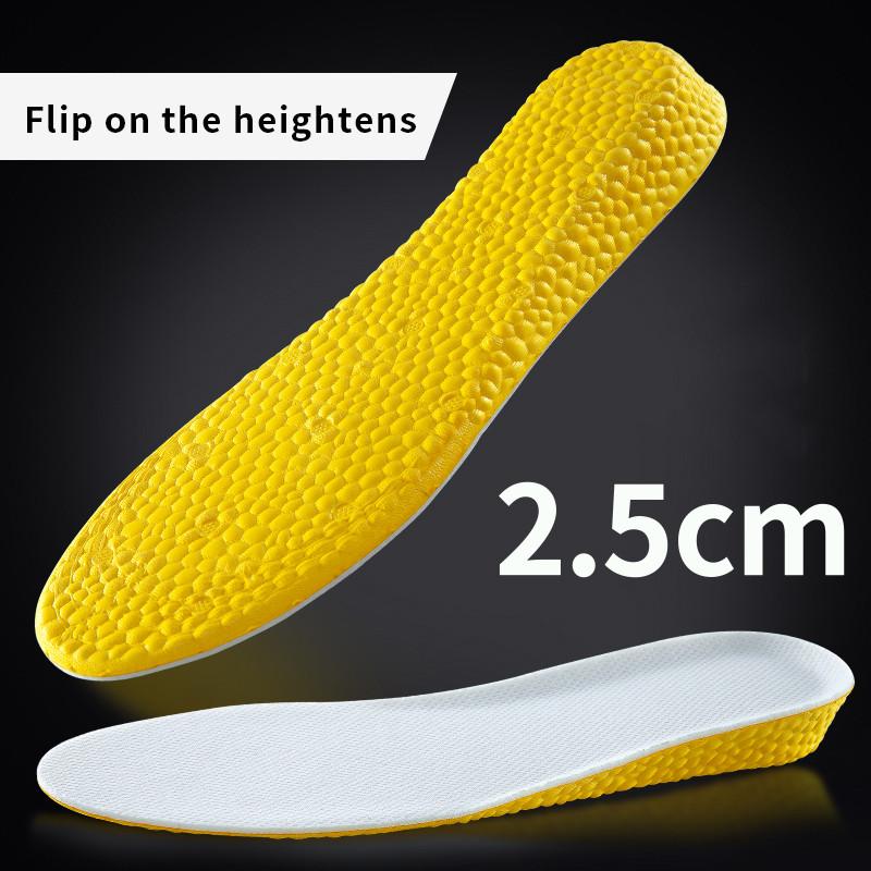 1,5-3,5 cm Láthatatlan Magasságnövelő Talpbetétek Zöld Memóriahabos Cipőtalp Párna Légáteresztő Kényelmes Férfiak Nők Lábápolás